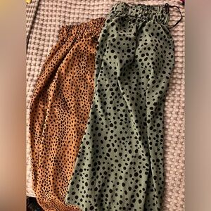 Animal print midi skirts!